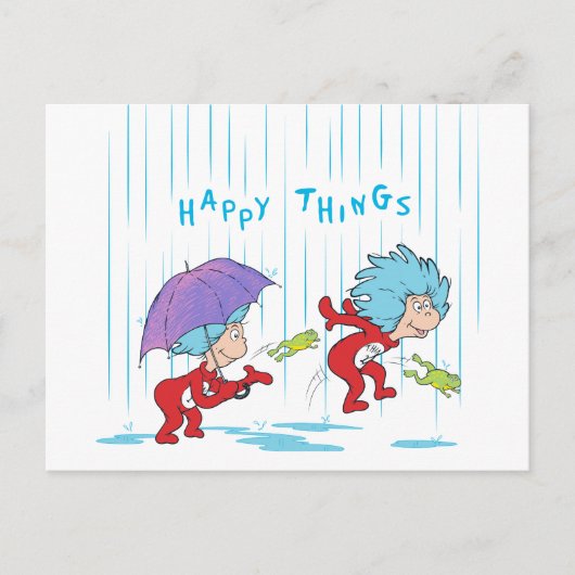 Carte Postale Chose Une Chose Deux Choses Heureuses (Devant)