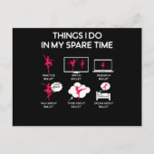 Carte Postale Choses de ballet que je fais pendant mon temps lib (Devant)