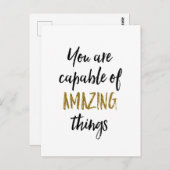 Carte Postale Choses Extraordinaires Citation motivationnelle (Devant / Derrière)