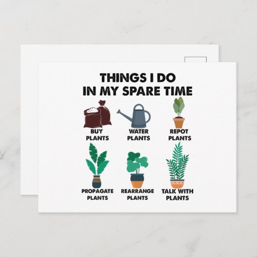 Carte Postale Choses que je fais pendant mon temps libre Cadeau  (Devant / Derrière)