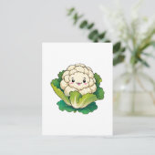Carte Postale Chou-fleur Kawaii (Debout devant)