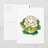 Carte Postale Chou-fleur Kawaii (Devant / Derrière)
