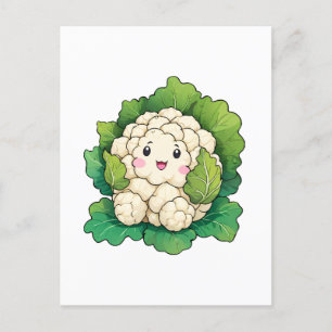 Carte Postale Chou-fleur Kawaii