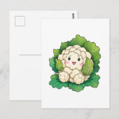 Carte Postale Chou-fleur Kawaii (Devant / Derrière)