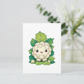 Carte Postale Chou-fleur Kawaii (Debout devant)