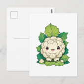 Carte Postale Chou-fleur Kawaii (Devant / Derrière)