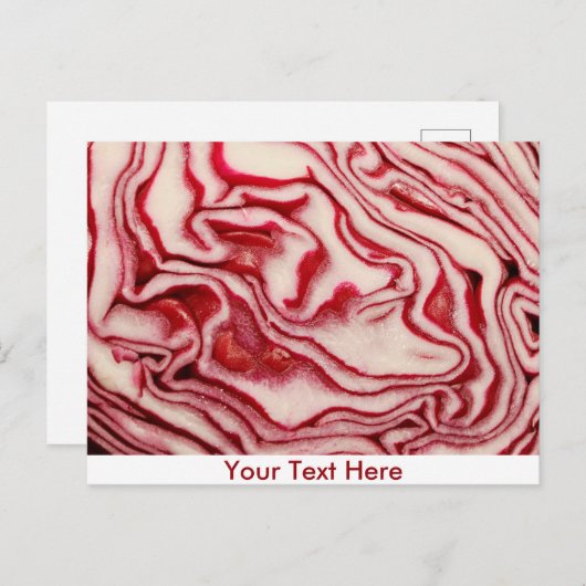 Carte Postale Chou rouge (Devant / Derrière)