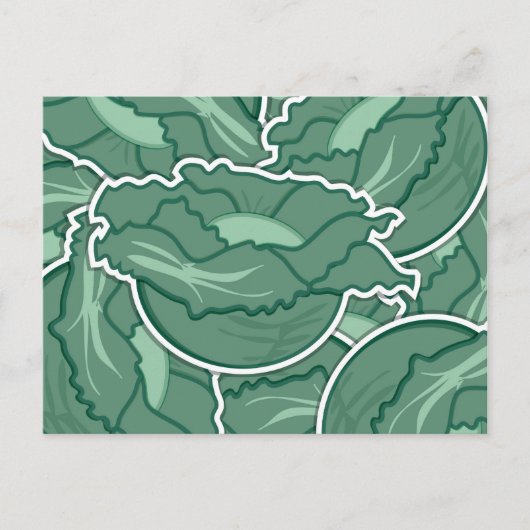 Carte Postale Chou vert funky (Devant)