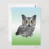 Carte Postale Chouette à cris occidental (Devant / Derrière)