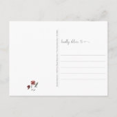 Carte Postale Chouette à l'intérieur d'une couronne florale Je p (Dos)