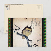 Carte postale Chouette asiatique (Devant / Derrière)