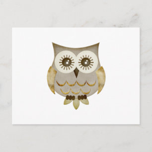 Carte Postale Chouette aux yeux larges