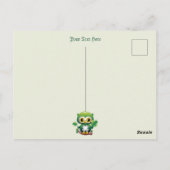 Carte Postale Chouette bébé St Patrick dessin animé mignon (Dos)