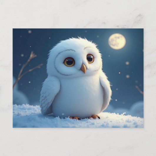 Carte Postale Chouette blanche (Devant)