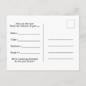 Carte postale Chouette bleue de nuit de retour à l (Dos)