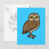 Carte Postale Chouette bractée (Devant / Derrière)