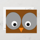 Carte postale Chouette Brown (Devant / Derrière)