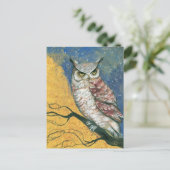 Carte Postale chouette colorée (Debout devant)