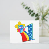 Carte Postale Chouette d'anniversaire (Debout devant)