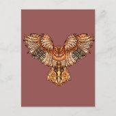 Carte Postale Chouette dans le vol 2 (Devant)