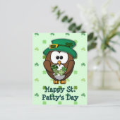 Carte Postale Chouette de la Saint Patrick (Debout devant)