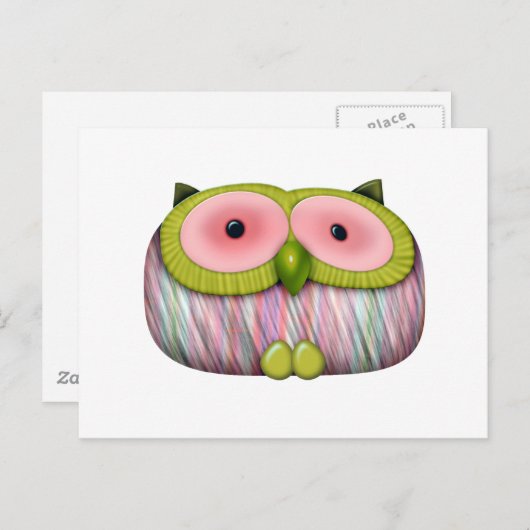 Carte Postale chouette de moutarde (Devant / Derrière)