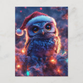 Carte Postale Chouette de Noël adorable (Devant)