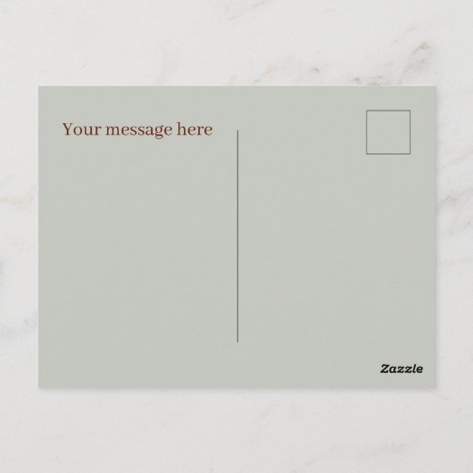 Carte Postale Chouette de saison d'automne ajouter du texte (Dos)