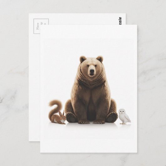 Carte Postale Chouette d'écureuil (Devant / Derrière)