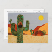 Carte Postale Chouette du désert (Devant / Derrière)