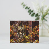 Carte Postale Chouette en automne (Debout devant)