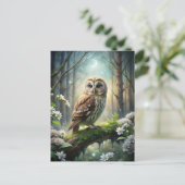 Carte Postale Chouette en forêt (Debout devant)