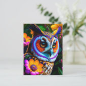 Carte Postale chouette fantastique (Debout devant)