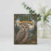 Carte Postale Chouette Forêt Boréale POPCUT (Debout devant)