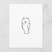 Carte Postale Chouette - Fun mignon totem simple trait d'encre d (Devant)