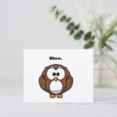 Carte Postale Chouette Grammar Drôle Écrivain Drôle Caricature (Debout devant)