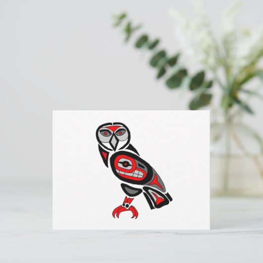 Carte Postale Chouette Haida 2014 (Debout devant)