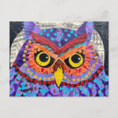 Carte Postale Chouette lune (Devant)