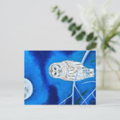 Carte Postale Chouette lune (Debout devant)