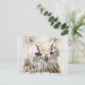 Carte Postale Chouette mignonne (Debout devant)