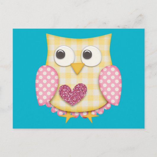 Carte Postale Chouette mignonne (Devant)