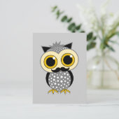 Carte Postale chouette moustache (Debout devant)