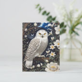 Carte Postale Chouette neigeuse Moonlight Moonflowers (Debout devant)