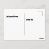 Carte Postale Chouette portant un casquette d'anniversaire debou (Dos)