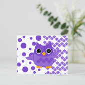 Carte Postale Chouette pourpre (Debout devant)