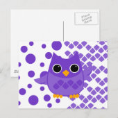 Carte Postale Chouette pourpre (Devant / Derrière)