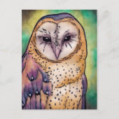 Carte Postale Chouette pourpre (Devant)