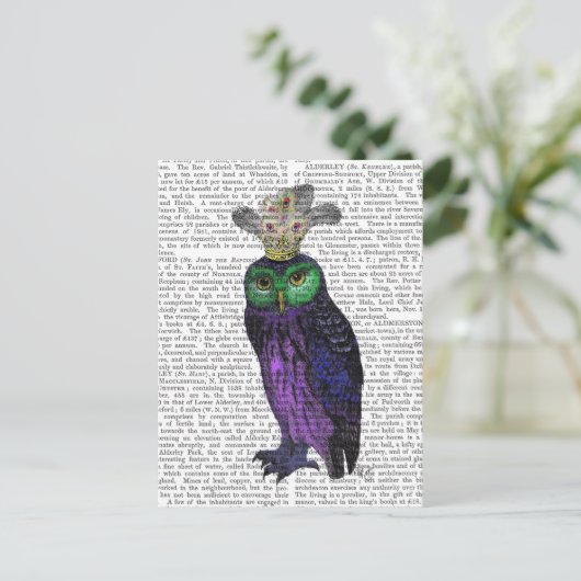 Carte Postale Chouette pourpre (Debout devant)