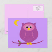 Carte Postale Chouette pourpre (Devant / Derrière)