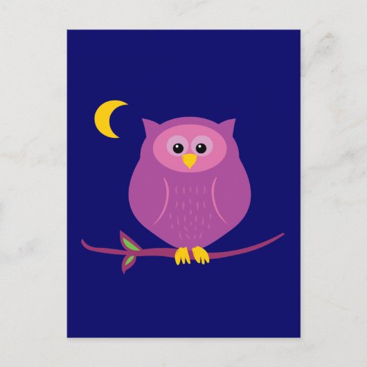 Carte Postale Chouette pourpre (Devant)
